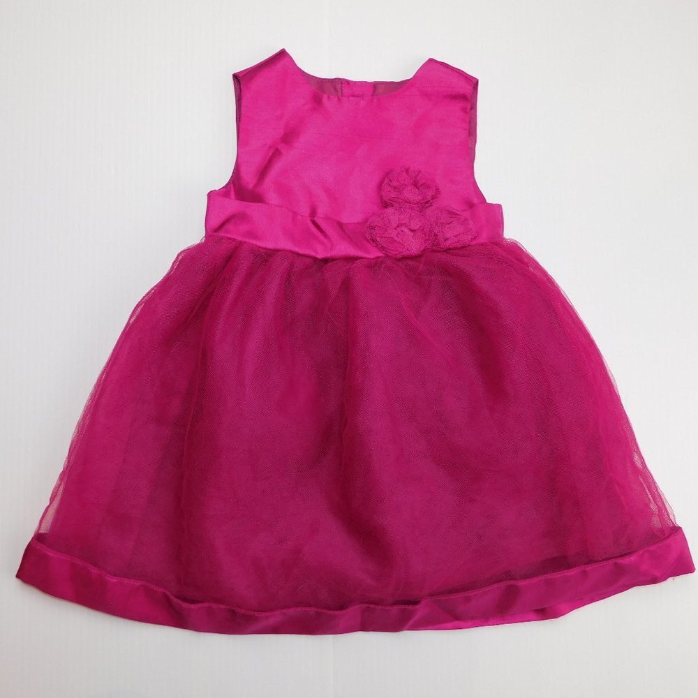 Gymboree Easter Holiday Dress Tulle Skirt Fuchsia Pink Girls 6-12 Months